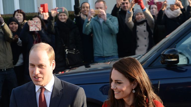 The Duke and Duchess of Cambridge arrive at Mitchell Brook Primary School 