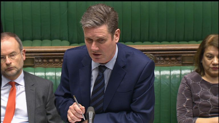 Keir Starmer is not satisfied with the timing of the delivery of the White Paper on the triggering of Article 50