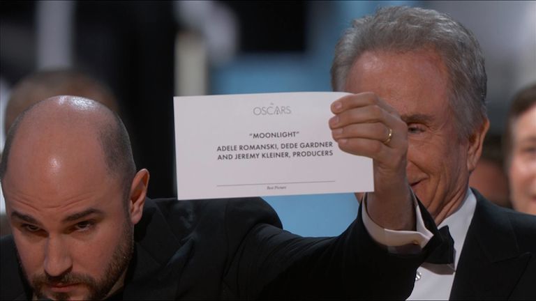 Oscars shock: Moonlight wins Best Picture, in La La Land mix up