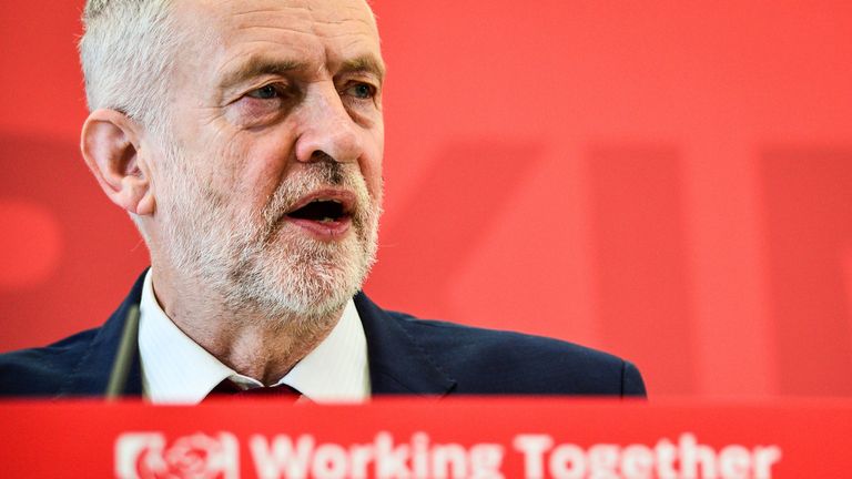 Jeremy Corbyn speaks at the University of Warwick