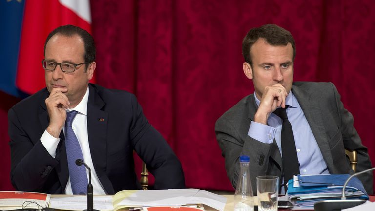 Hollande and Macron