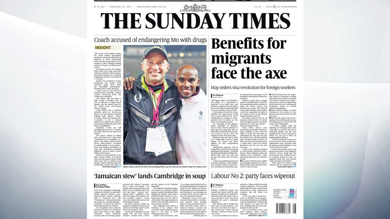 The front pages of the Sunday papers | Scoop News | Sky News