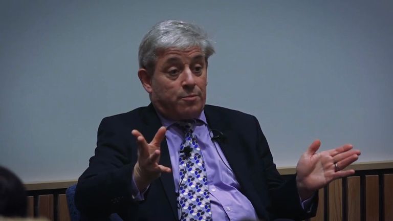 Speaker John Bercow revealed his stance on Brexit to students at Reading University