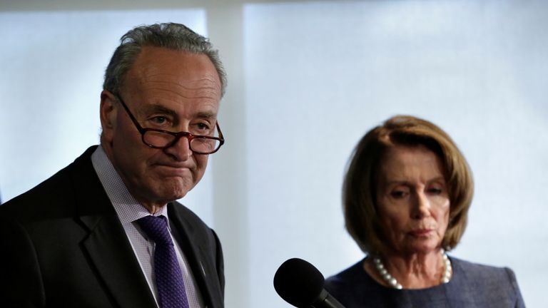Senior Democrats Chuck Schumer (L) and Nancy Pelosi (R) say the plans will hurt ordinary Americans