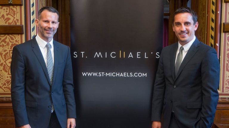 Ryan Giggs and Gary Neville unveil their St Michael's scheme in Manchester