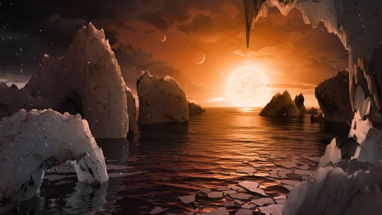 Scientists using the Spitzer space telescopes found the seven planets. Pic: NASA/JPL-Caltech