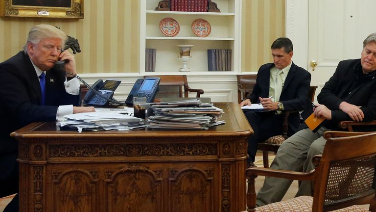 Ties with ally Australia were strained over a reported acrimonious phone call between President Trump and Prime Minister Malcolm Turnbull
