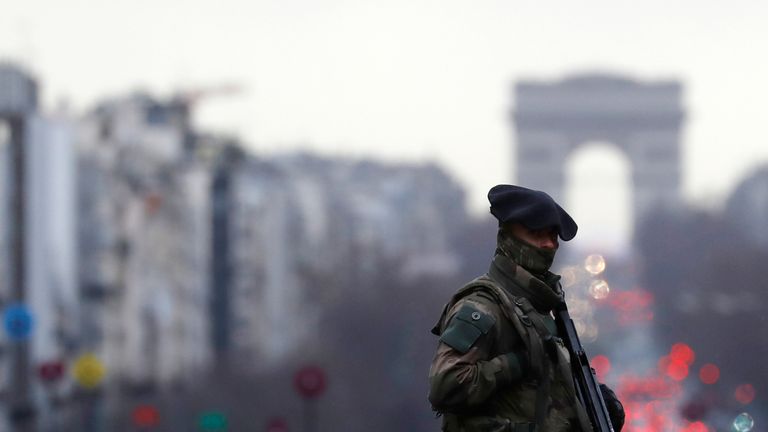 Troops and police are on high alert in Paris