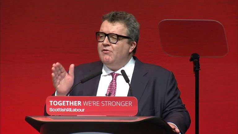 Labour Party deputy leader Tom Watson speaking at the Scottish Labour Party conference in Perth