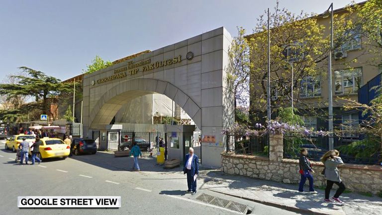 The entrance to the Cerrahpasa university campus, Istanbul