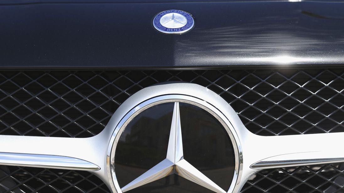 SYDNEY, AUSTRALIA - SEPTEMBER 16: Mercedes-Benz logo is seen during the launch of Mercedes-Benz Fashion Festival Sydney at Bondi Beach on September 16, 2014 in Sydney, Australia. (Photo by Ryan Pierse/Getty Images for MBFFS)