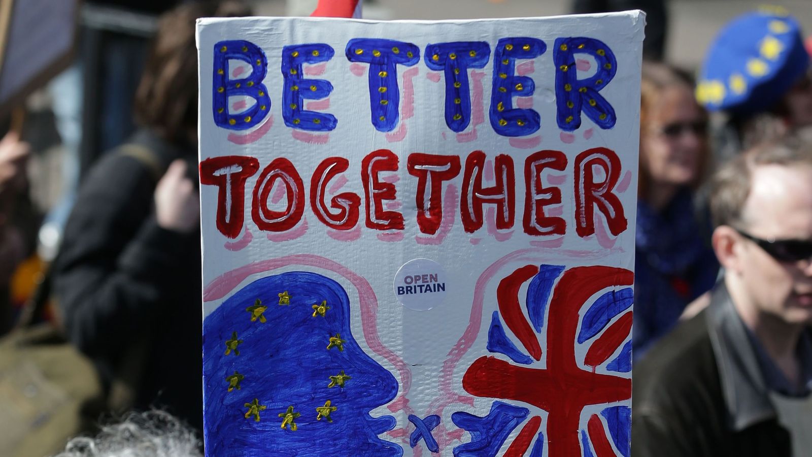 Brexit Remainers Remainers march against Brexit days before Article 50 triggered ...