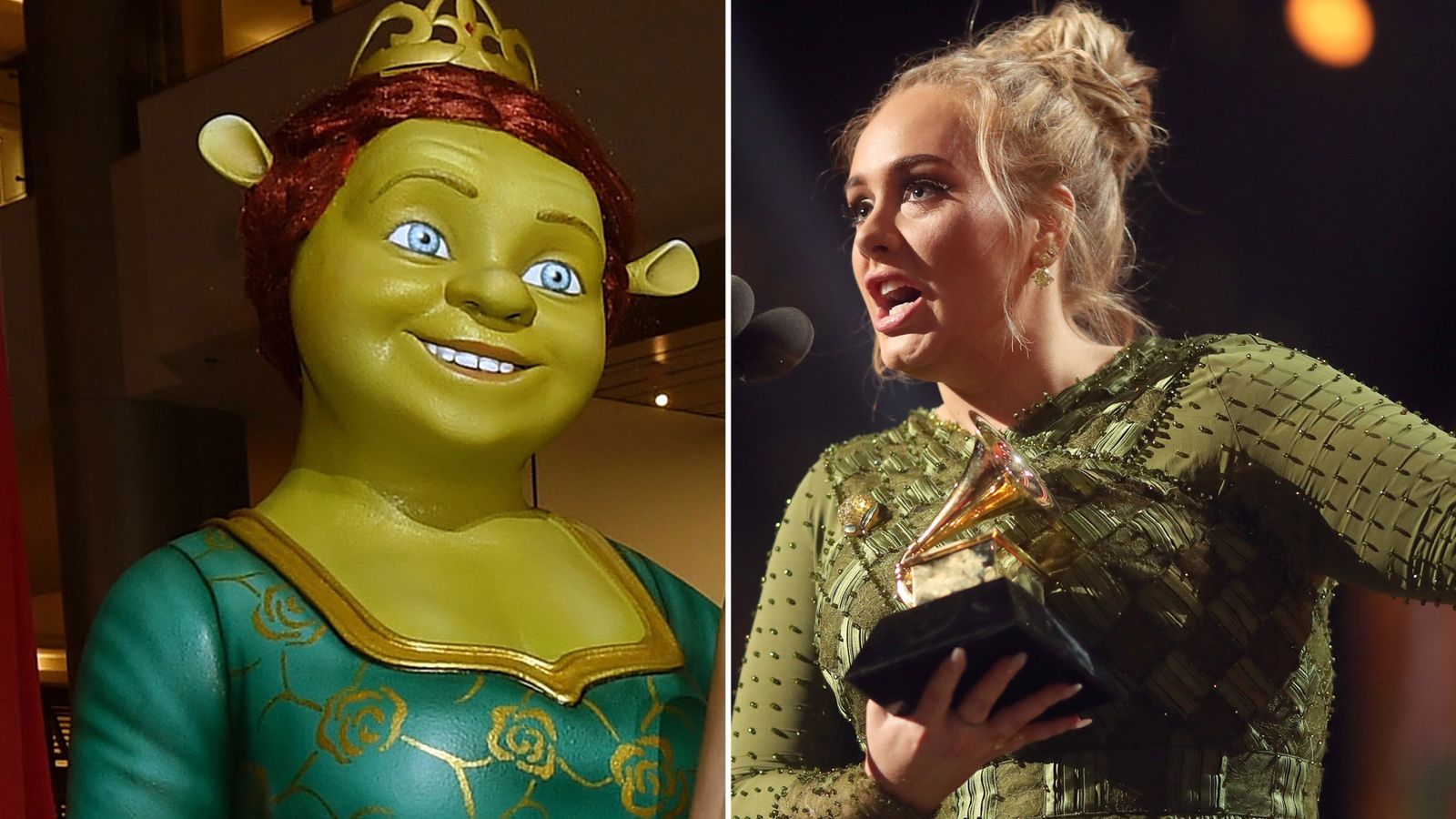 Adele Hits Back At Shrek Dress Critics It Was Givenchy Couture