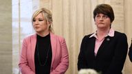 Michelle O&#39;Neill (L) and Arlene Foster