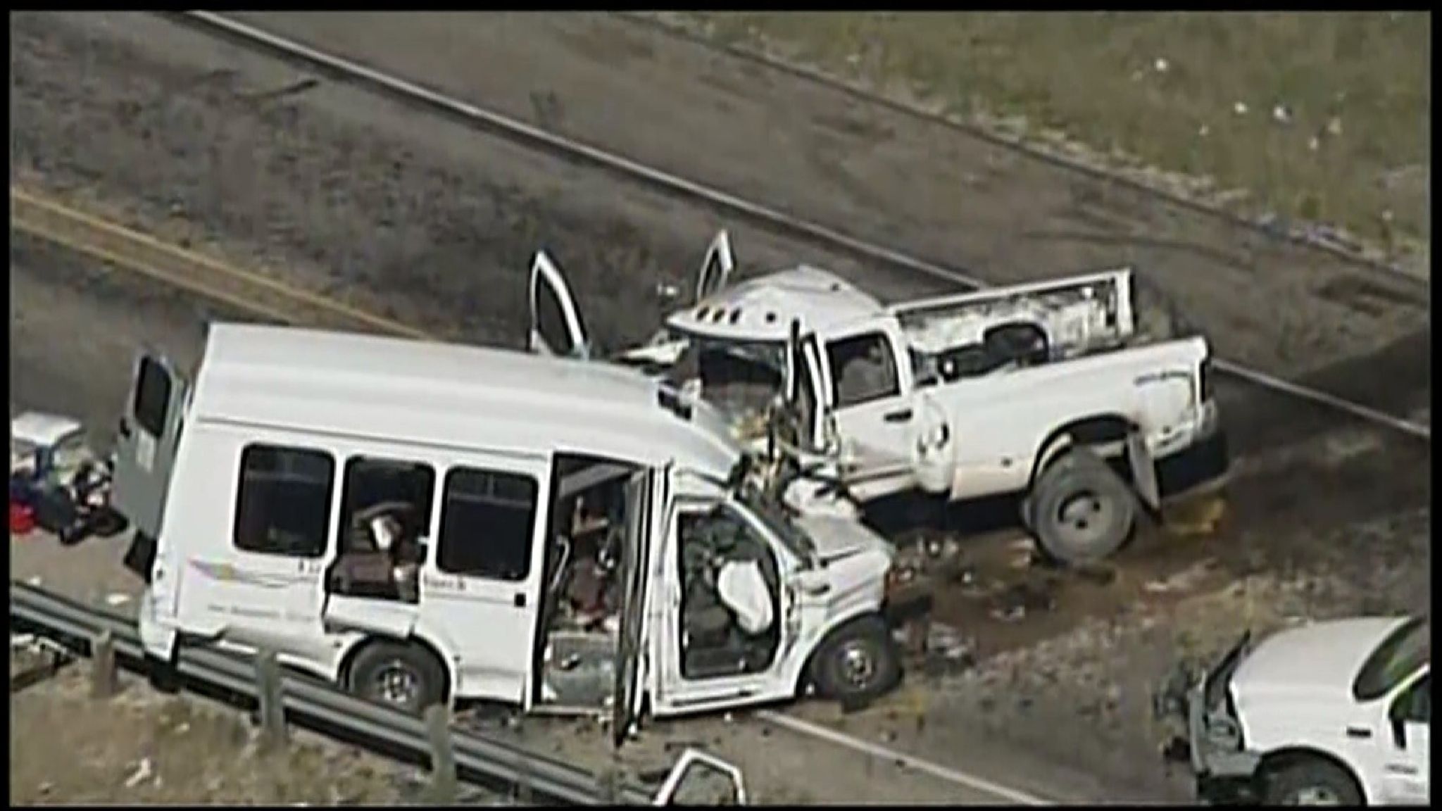 Crash involving church van and truck leaves 13 dead | World News | Sky News 