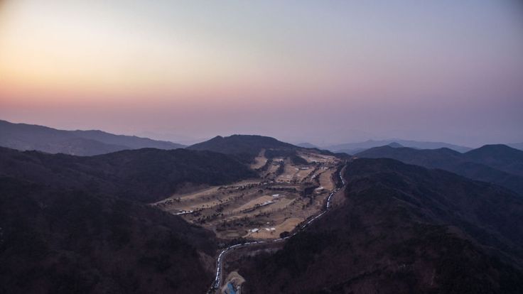 A golf course used as the site of a recently installed THAAD system in Seongju 