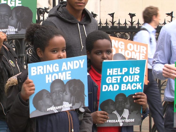 Protest again imprisonment of Andy Tsege