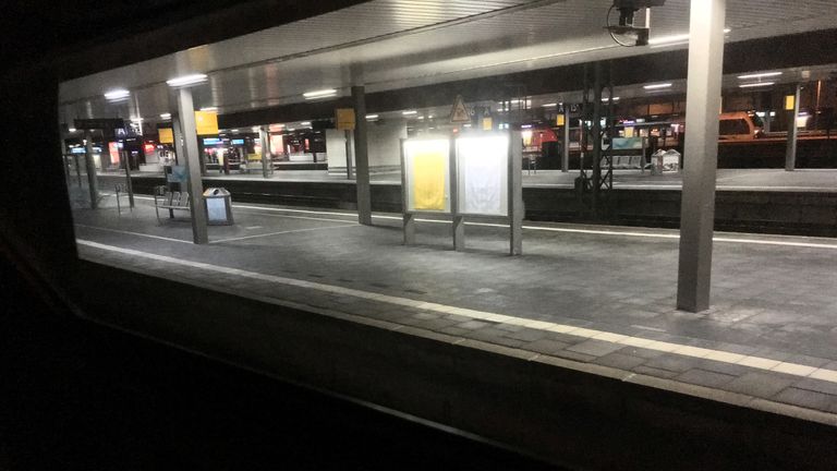 The station platforms were cleared as two men attacked commuters