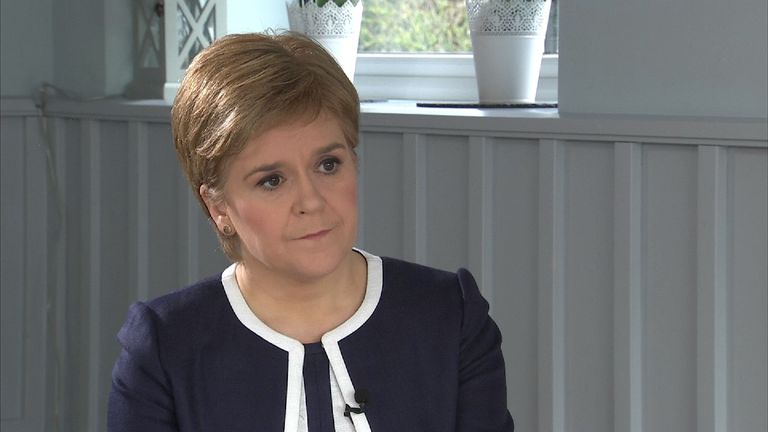 First  Minister Nicola Sturgeon says keeping the pound would be the starting point for a newly independent Scotland