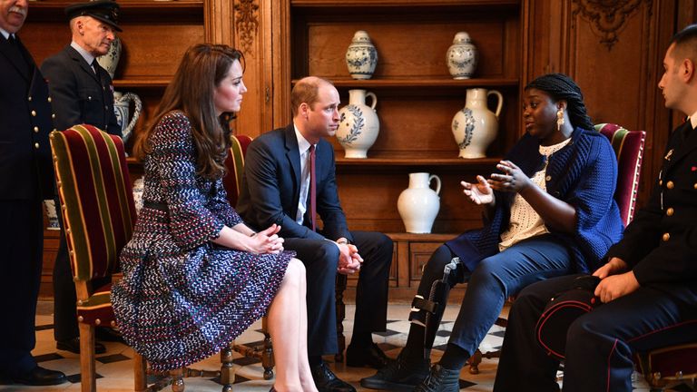 Kate and William meet survivors and and first responders from the Bataclan and Nice attacks