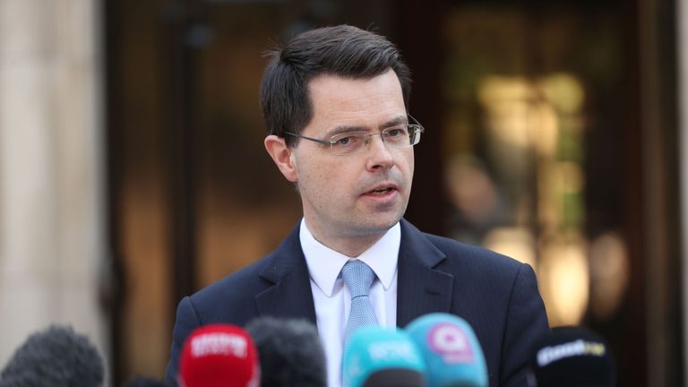 Northern Ireland Secretary James Brokenshire makes a statement outside his office at Stormont House after the breakdown of powersharing talks that has pushed Stormont&#39;s beleaguered devolved institutions further into crisis