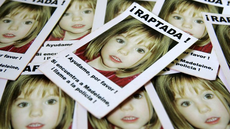 Leaflets showing missing girl Madeleine McCann were handed out to Spanish football fans in 2007