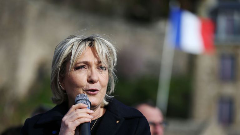 Ms Le Pen is projected to win the first round of the French election