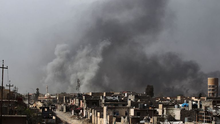 Iraqi forces are trying to retake west Mosul from IS