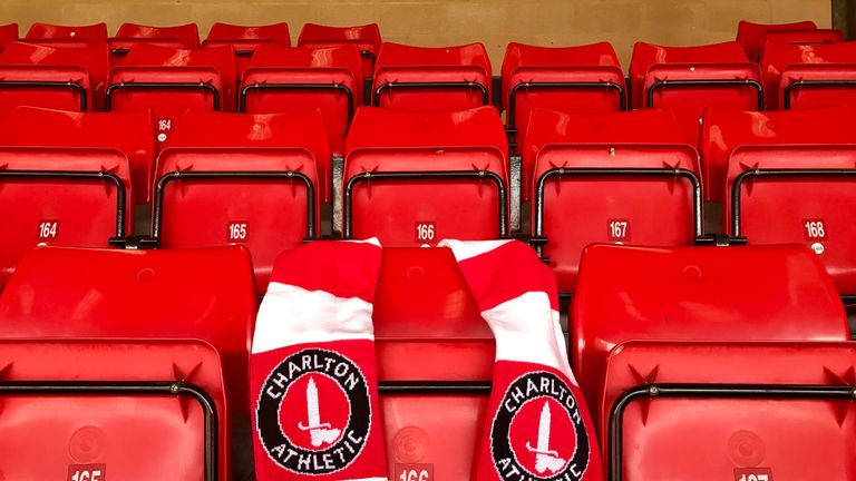 Charlton Athletic’s tribute to PC Keith Palmer - a scarf placed on his season ticket seat which he occupied for many years