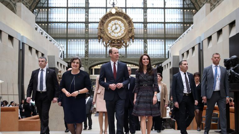 The Duke and Duchess of Cambridge were given a tour of the Musee d&#39;Orsay