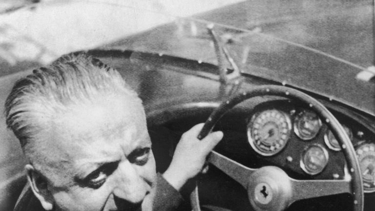 The &#39;Great Old Man&#39; Enzo Ferrari, Italian motor racing legend and founder of Ferrari