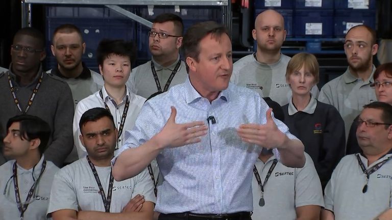 David Cameron on the campaign trail in 2015