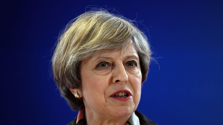 Prime Minister Theresa May speaks at EU summit news conference