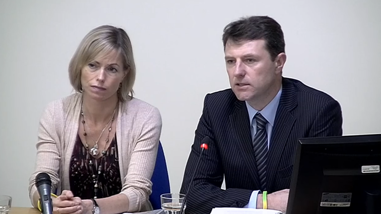 Kate and Gerry McCann give evidence to the Leveson Inquiry