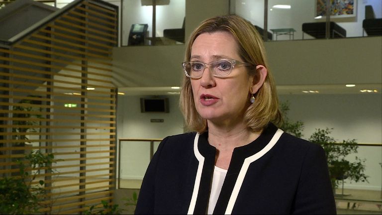 Home Secretary says she has complete confidence in the intelligence services