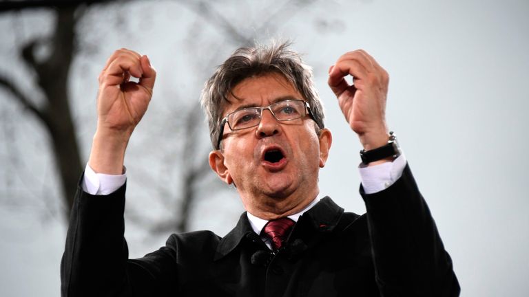 Jean-Luc Melenchon,  candidate for the far-left coalition &#39;La France insoumise&#39;