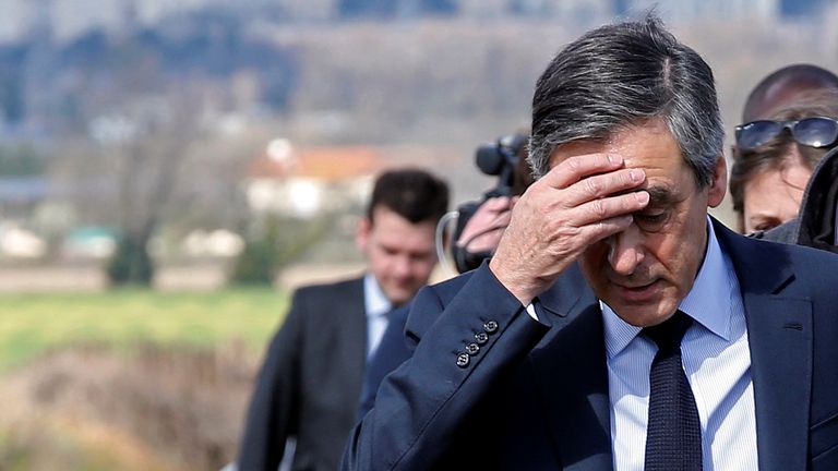 The latest polls suggest Francois Fillon is languishing in third place