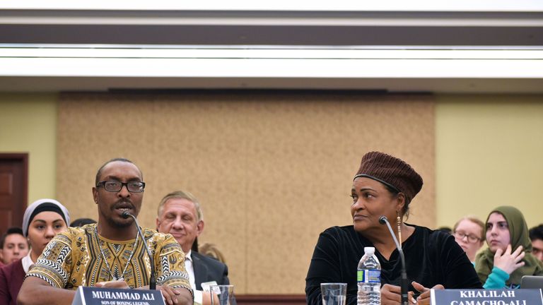 Mr Ali made the trip to Washington with his mother, Khalilah Camacho-Ali