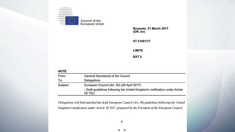 EU Council letter