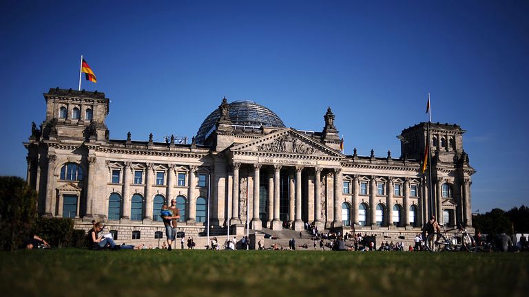 The German Reichstag building, which houses the Bundestag parliament