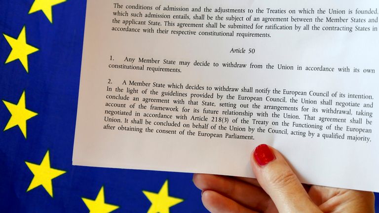Article 50 of the EU&#39;s Lisbon Treaty 