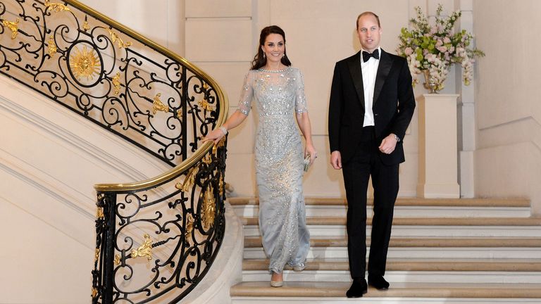 The Duchess of Cambridge (centre) attends a reception at the British Embassy in Paris, during an official visit to the French capital city. PRESS ASSOCIATION Photo. Picture date: Friday March 17, 2017. See PA story ROYAL Cambridge. Photo credit should read: Ian Vogler/Daily Mirror/PA Wire
