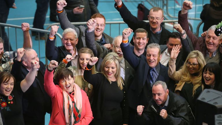 Sinn Fein Leader in the North Michelle O'Neill on a victorious night