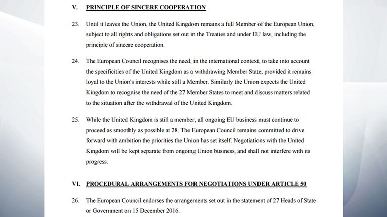 EU Council letter