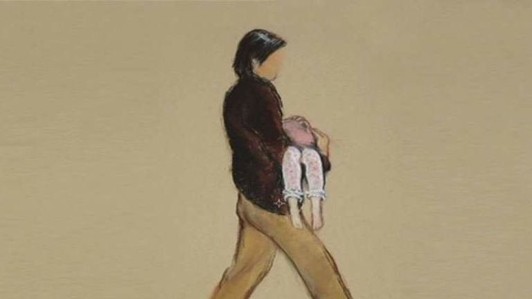 A sketch of the man seen carrying a child at 9.15pm near the McCanns&#39; apartment