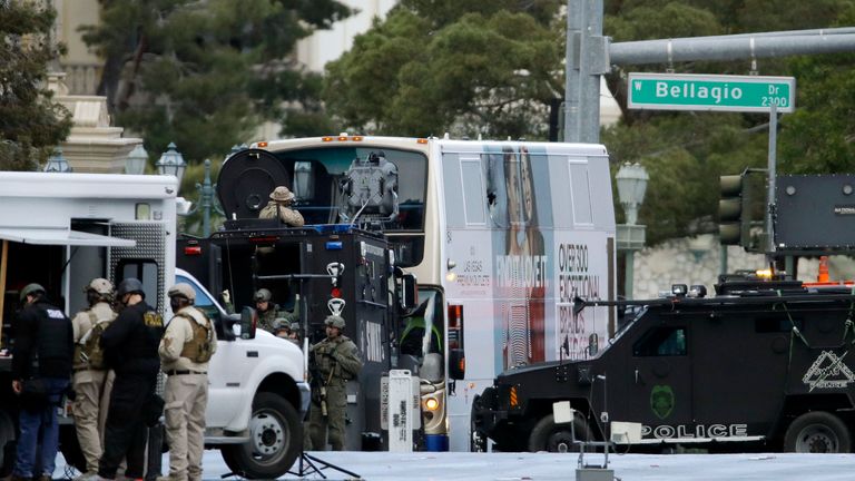 The gunman barricaded himself inside the vehicle following the shooting