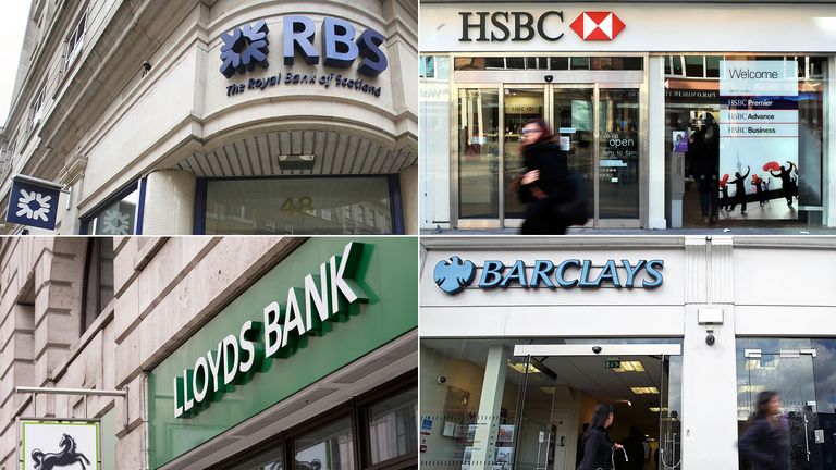 RBS, HSBC, Lloyds, and Barclays banks