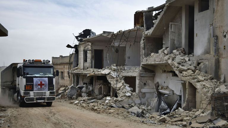 Mike Adamson said he had never seen such destruction during a visit to Homs