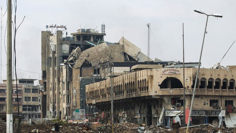 Destruction in the al-Dawasah neighbourhood 