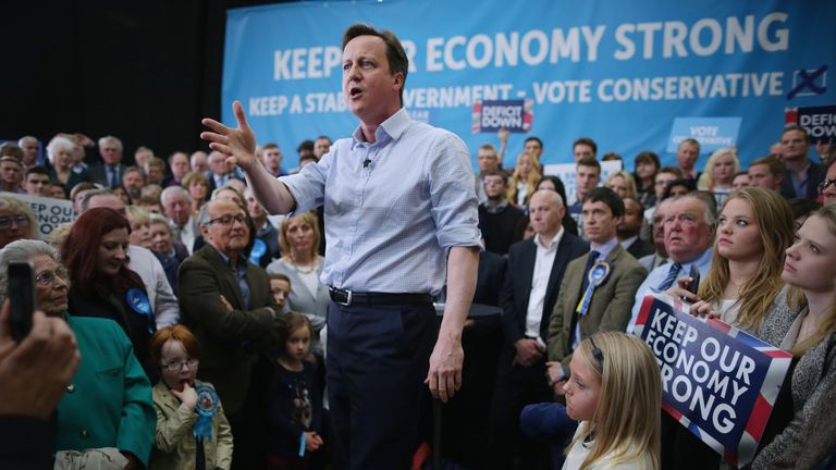 David Cameron on the 2015 campaign trail 